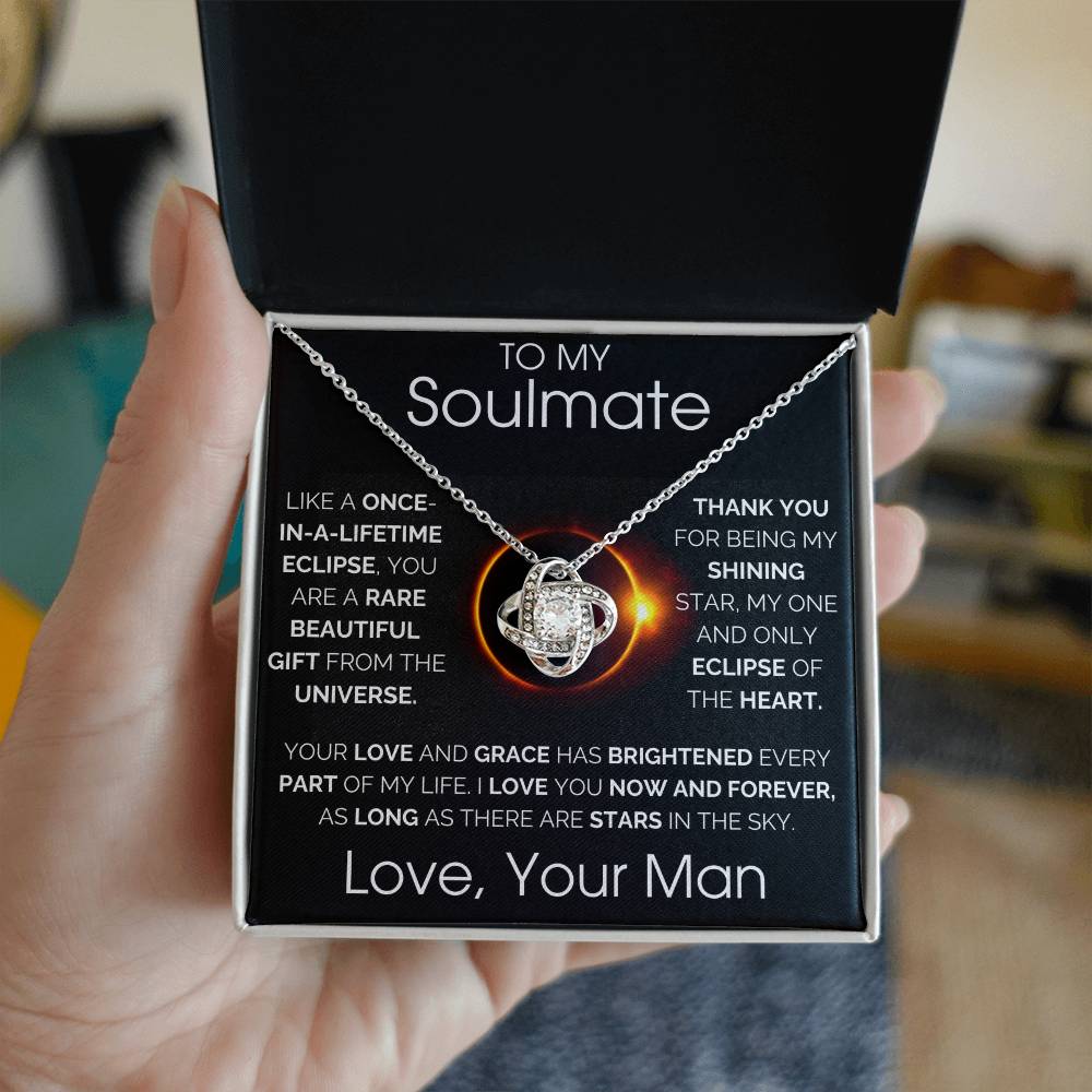 To My Soulmate - Eclipse Love Knot Necklace