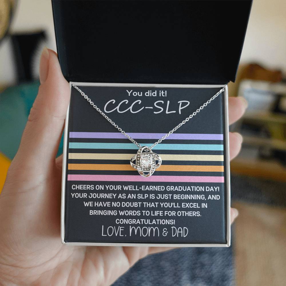 SLP Master's Graduation Gift - Love Knot Necklace