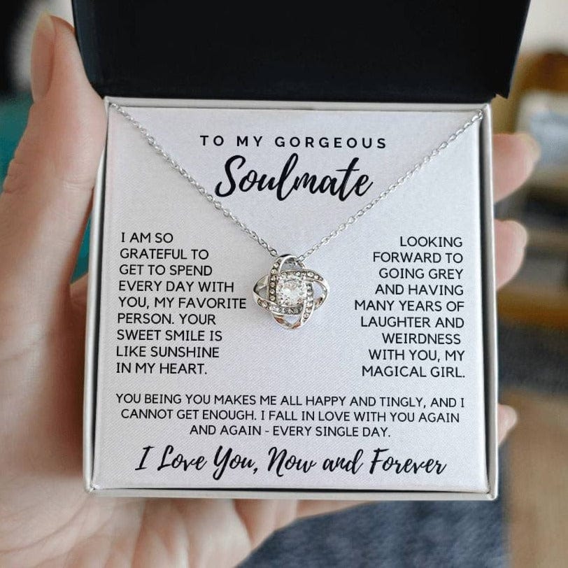 To My Gorgeous Soulmate - Love Knot Necklace