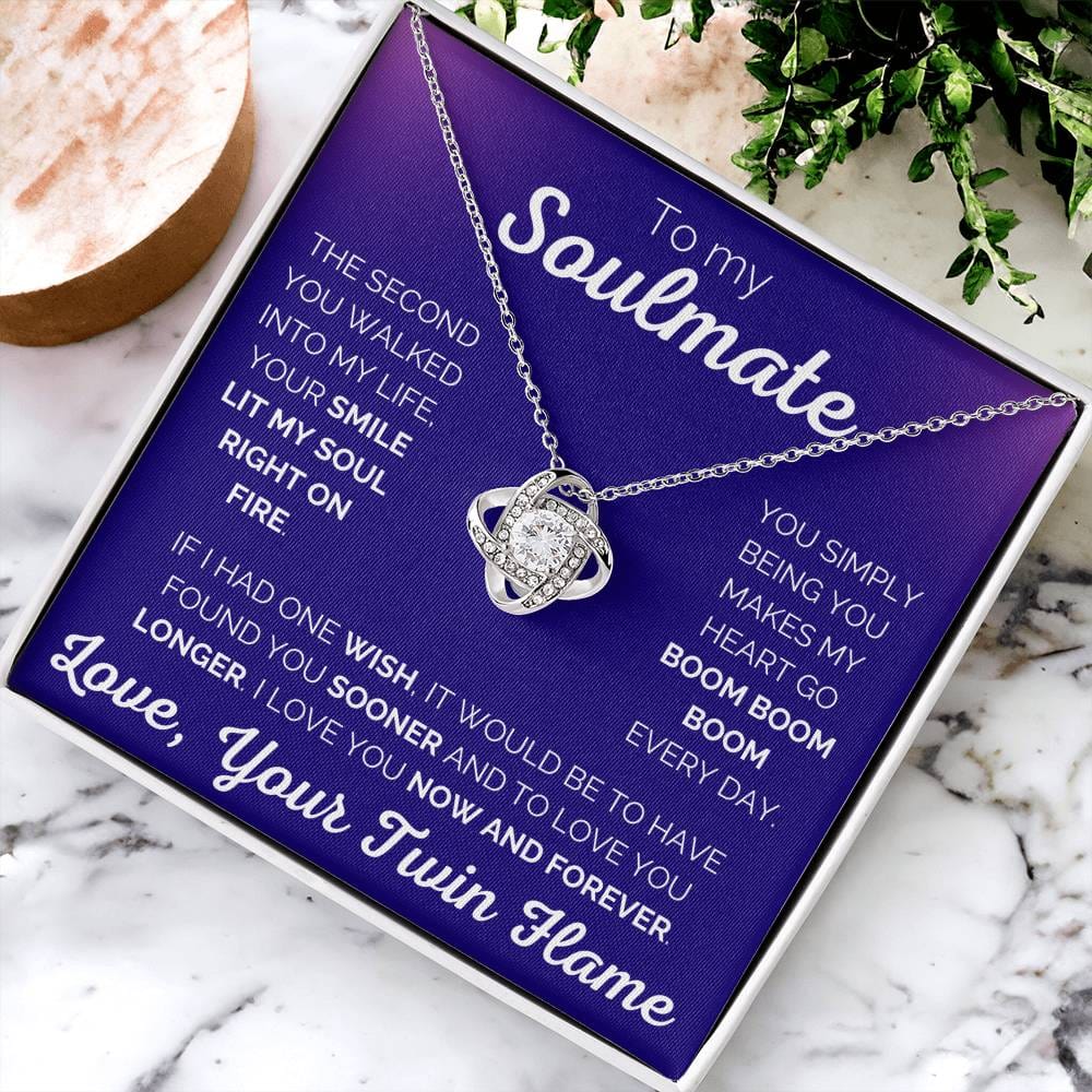 To My Soulmate Love Your Twin Flame Necklace