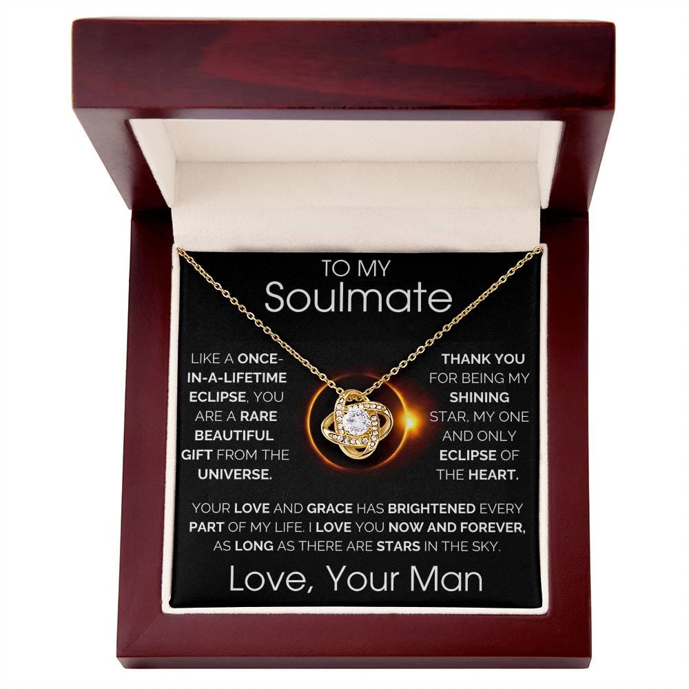 To My Soulmate - Eclipse Love Knot Necklace