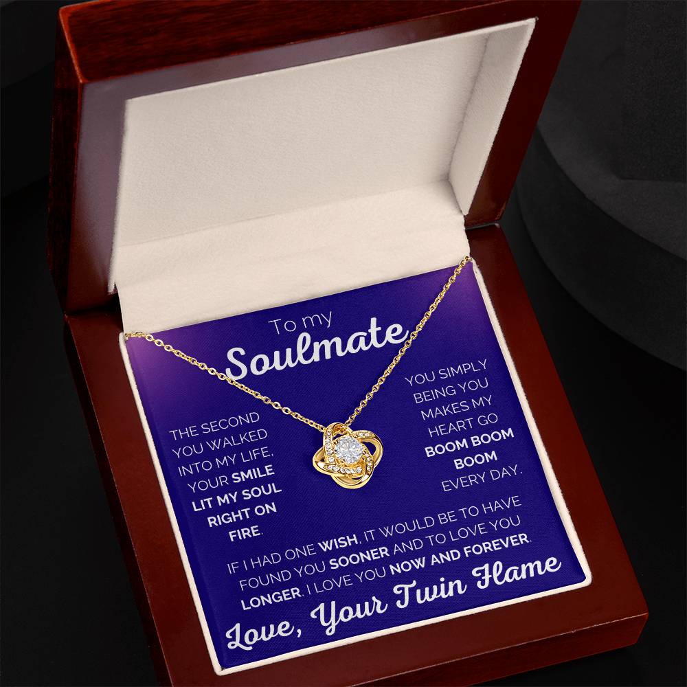 To My Soulmate Love Your Twin Flame Necklace