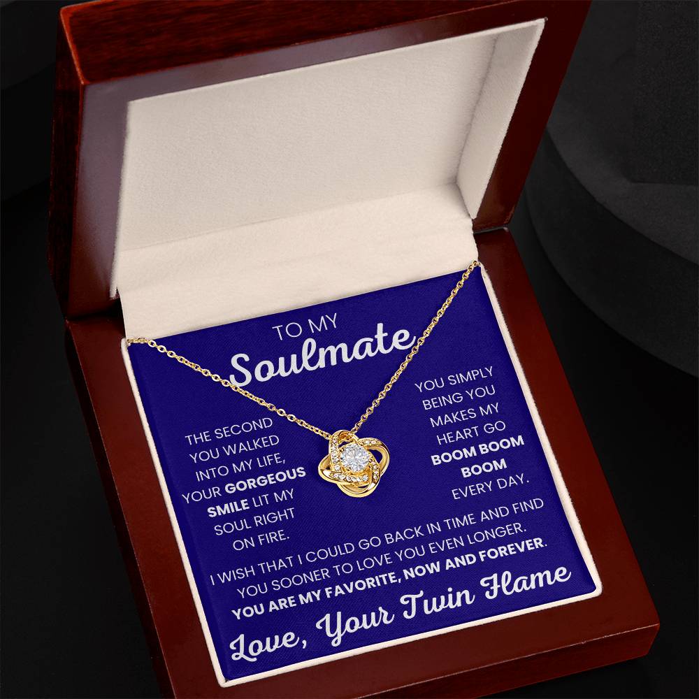 Twin Flame My Favorite Soulmate - Love Knot Necklace