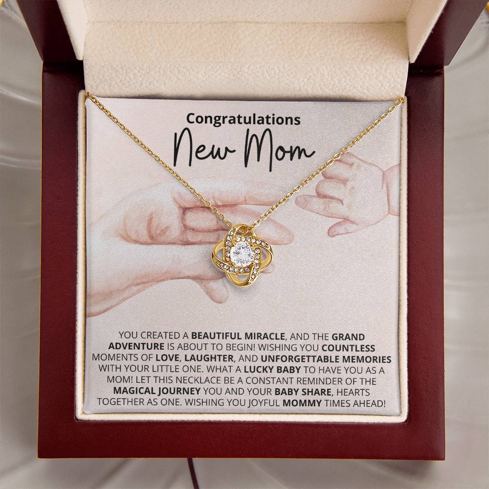 Congratulations New Mom - Love Knot Necklace