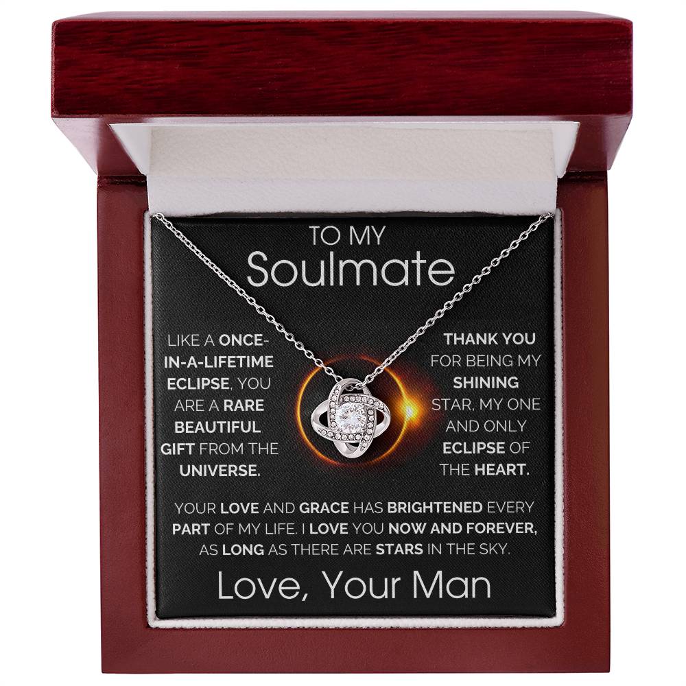 To My Soulmate - Eclipse Love Knot Necklace