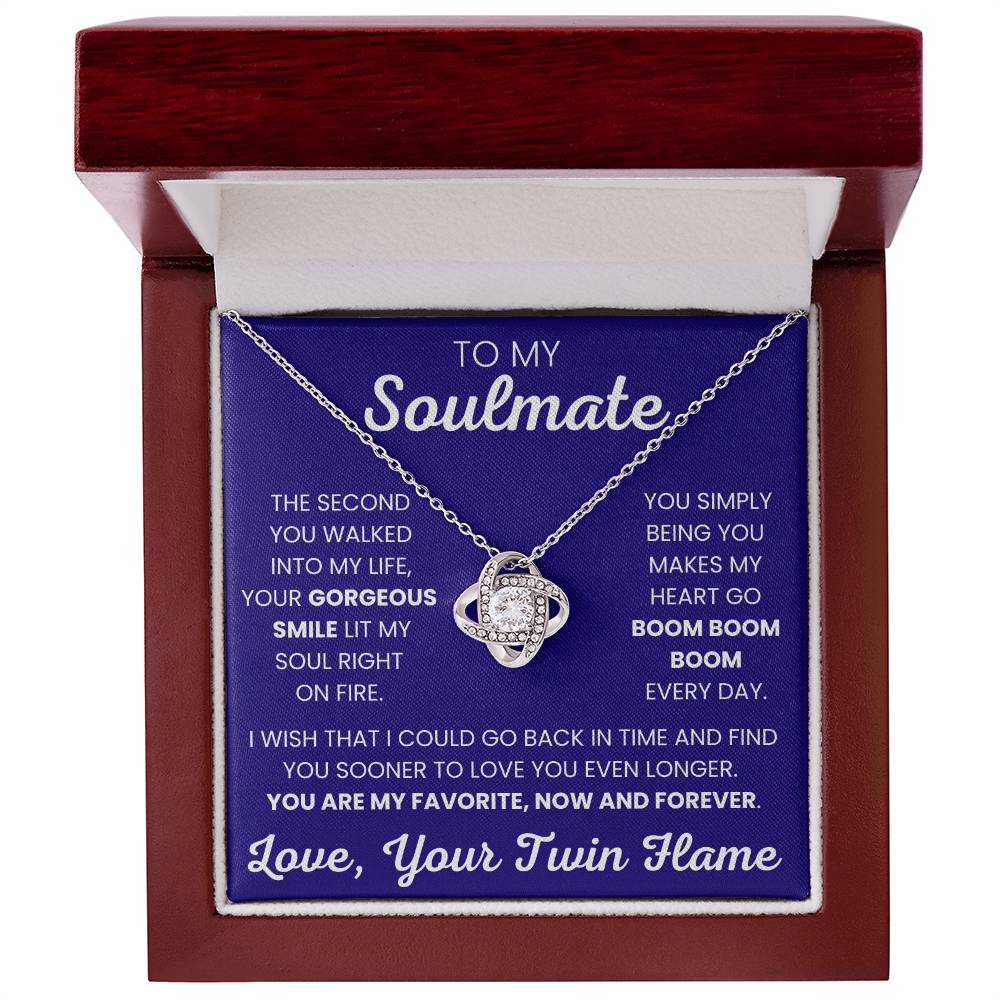 Twin Flame My Favorite Soulmate - Love Knot Necklace