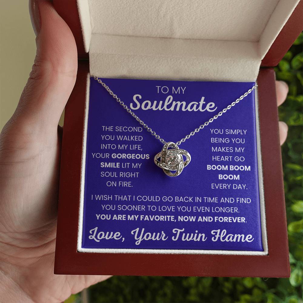 Twin Flame My Favorite Soulmate - Love Knot Necklace