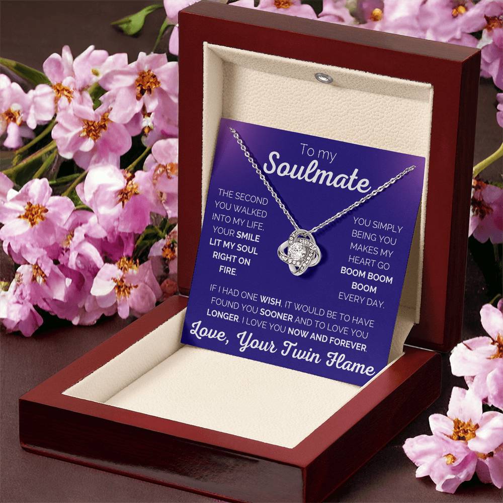 To My Soulmate Love Your Twin Flame Necklace