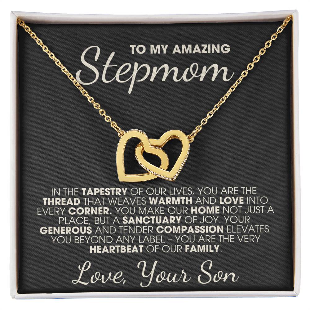 To My Amazing Stepmom - Interlocking Hearts Necklace from Son