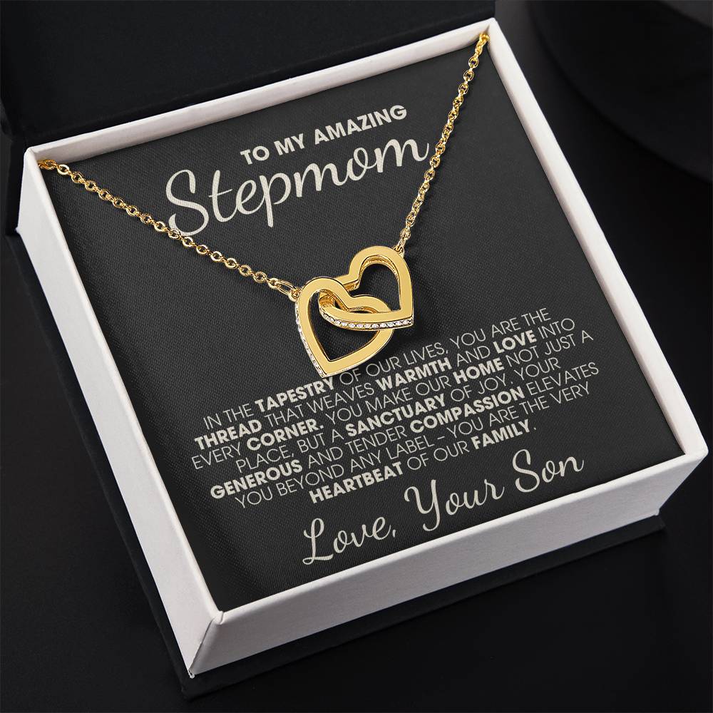 To My Amazing Stepmom - Interlocking Hearts Necklace from Son