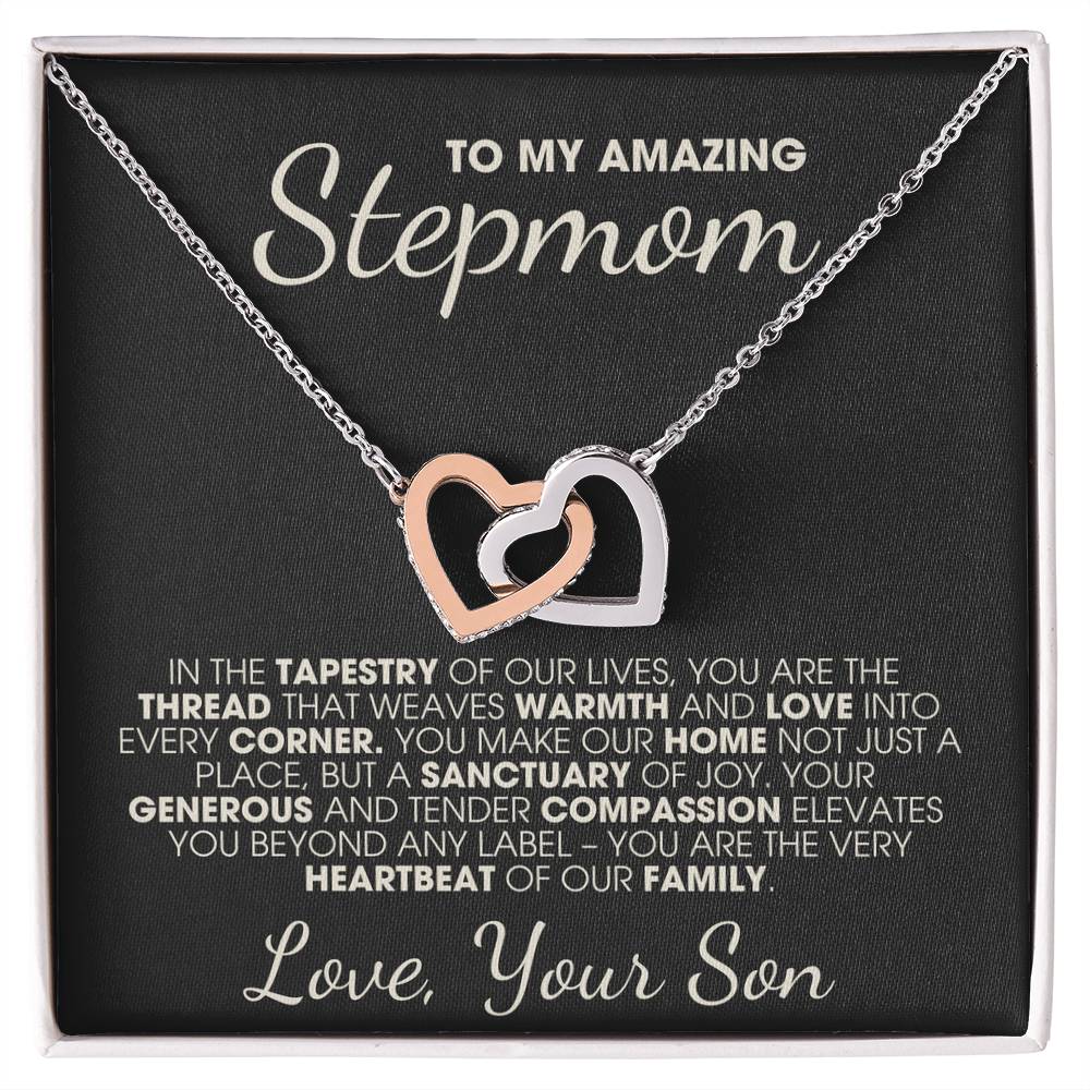 To My Amazing Stepmom - Interlocking Hearts Necklace from Son