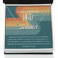 PhD Graduation Gift Custom Name Necklace Doctorate Grad Gift from Parents of PhD Student