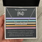 Custom Name Necklace Gift for Graduate PhD Graduation Gift