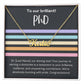 Custom Name Necklace Gift for Graduate PhD Graduation Gift