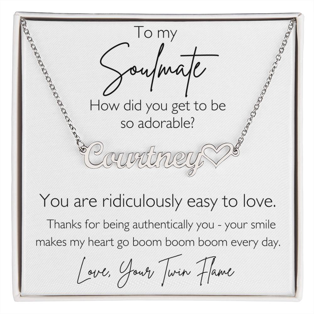 To My Soulmate Love Your Twin Flame - Custom Name Necklace