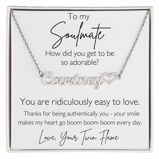 To My Soulmate Love Your Twin Flame - Custom Name Necklace