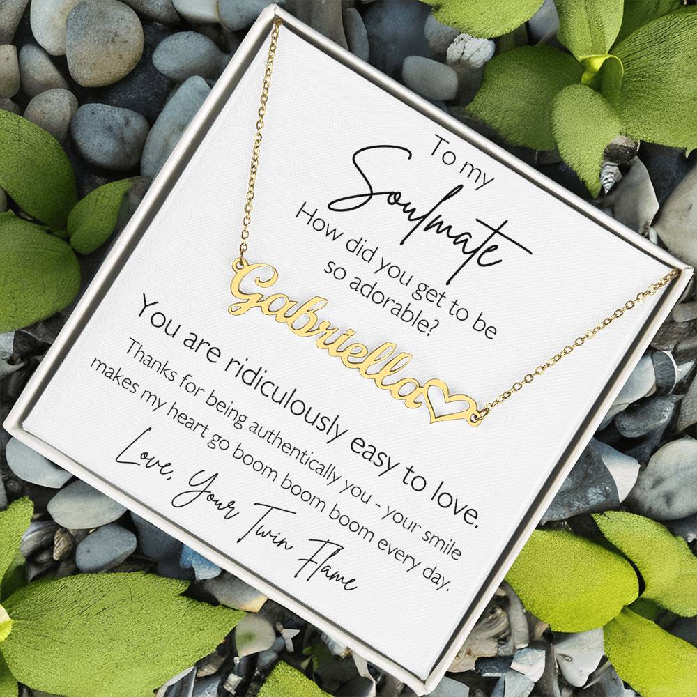 To My Soulmate Love Your Twin Flame - Custom Name Necklace