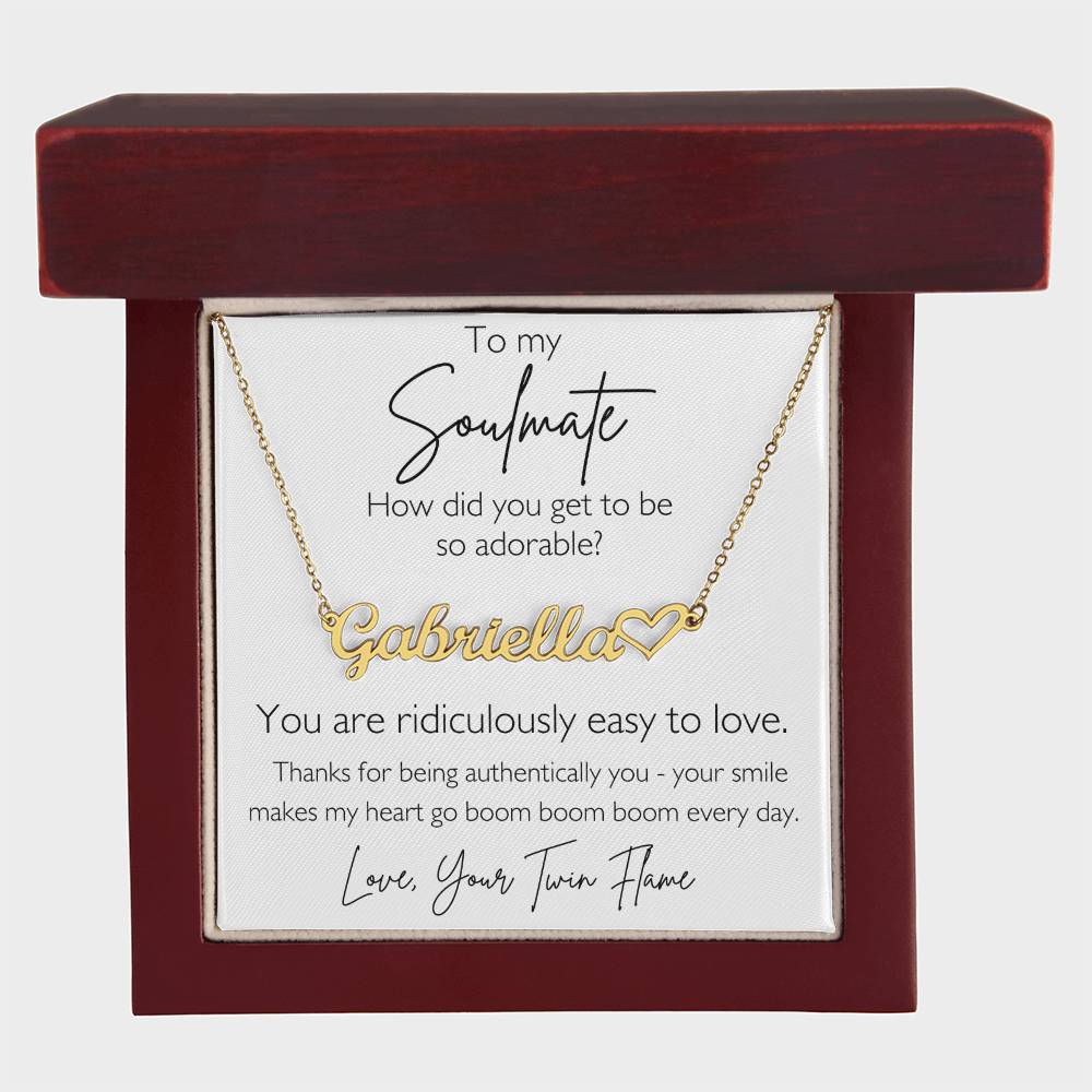 To My Soulmate Love Your Twin Flame - Custom Name Necklace