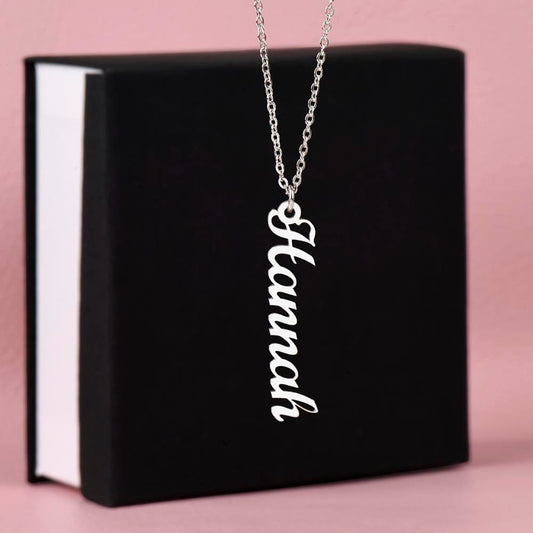 Custom Name Necklace - Vertical