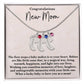 Congratulations New Mom - Engraved Baby Feet Necklace