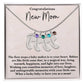 Congratulations New Mom - Engraved Baby Feet Necklace
