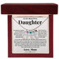 To My Beautiful New Mom Daughter from Mom - Engraved Baby Feet Necklace with Birthstone