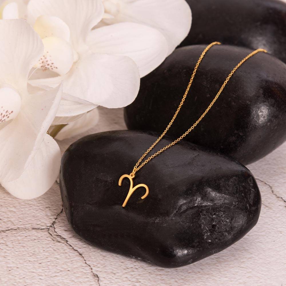 Custom Aries Astrology Sun Sign Necklace Valentine's Day Gift for Wife or Girlfriend