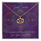Custom Cancer Astrology Sun Sign Necklace Valentine's Day Gift for Wife or Girlfriend