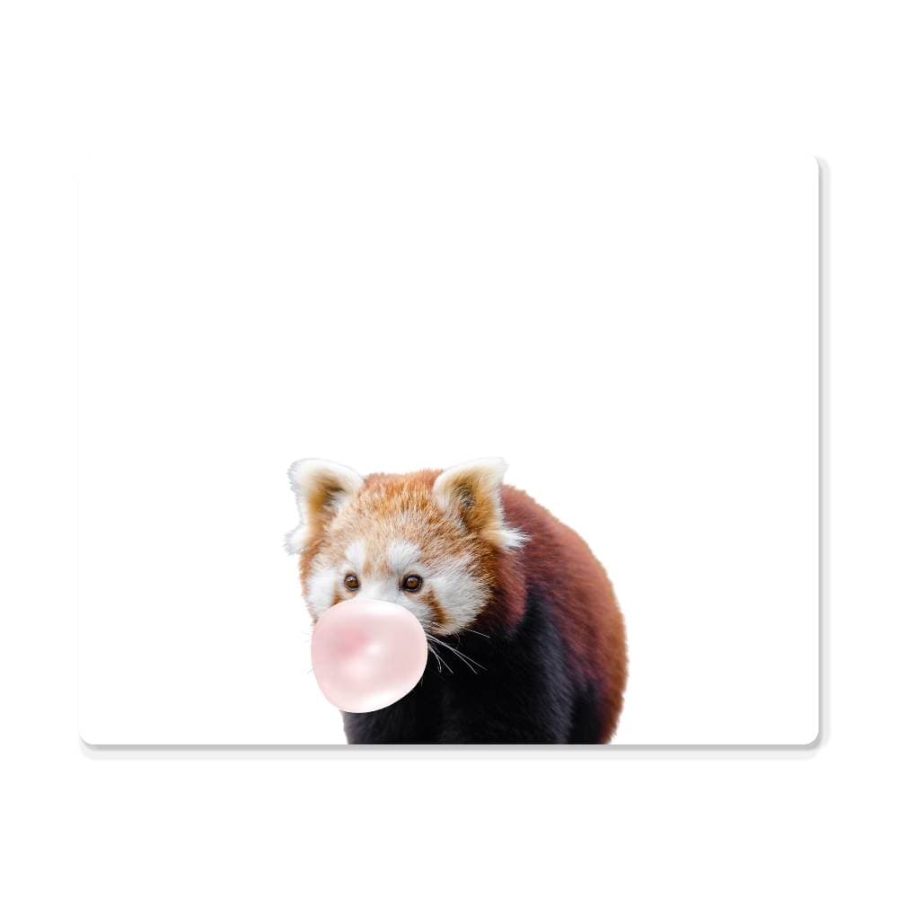 Red Panda Blowing Bubblegum - Metal Wall Art