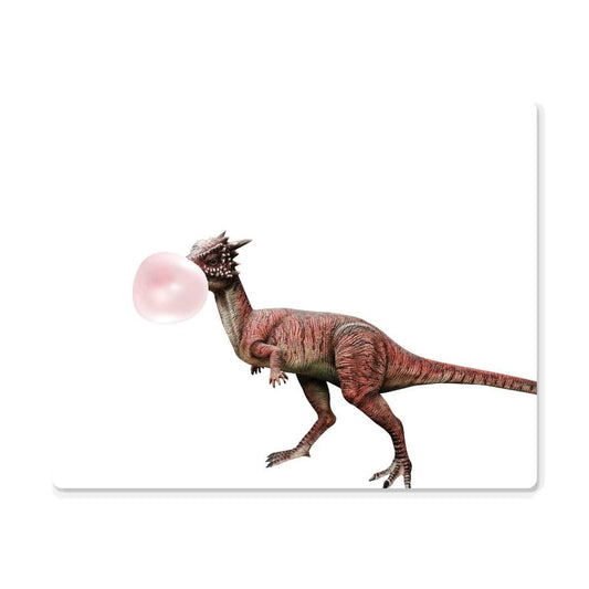 Velociraptor Blowing Bubblegum - Metal Wall Art