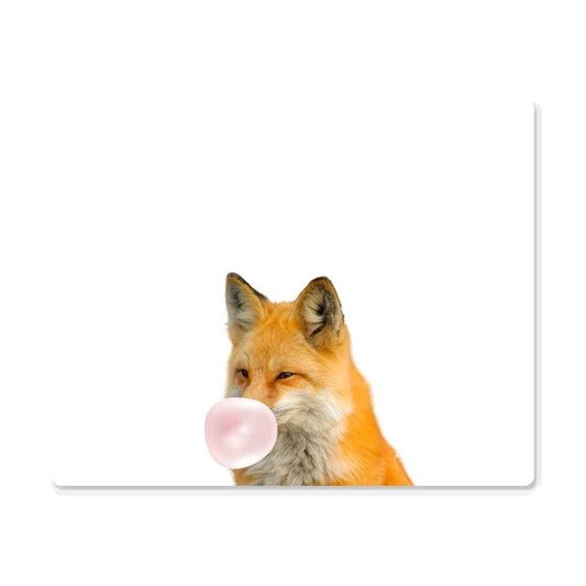 Red Fox Blowing Bubblegum - Metal Wall Art