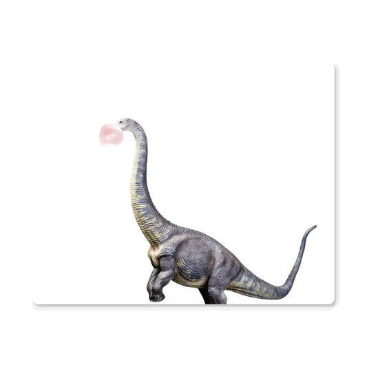 Brontosaurus Blowing Bubblegum - Metal Wall Art