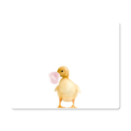 Baby Duck Chick Blowing Bubblegum - Metal Wall Art