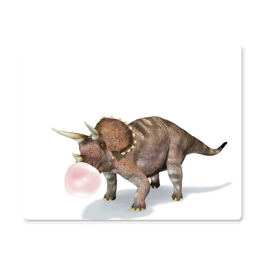 Triceratops Blowing Bubblegum - Metal Wall Art