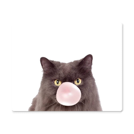 Cute Angry Grey Cat - Metal Wall Art