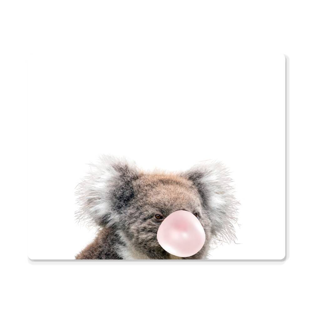 Cute Koala Blowing Bubblegum - Metal Wall Art