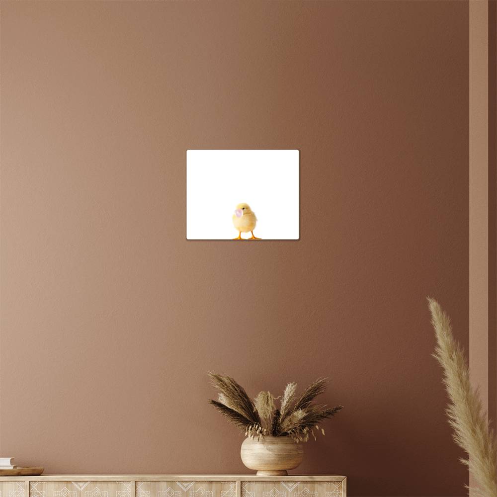 Baby Chick Blowing Bubblegum - Metal Wall Art