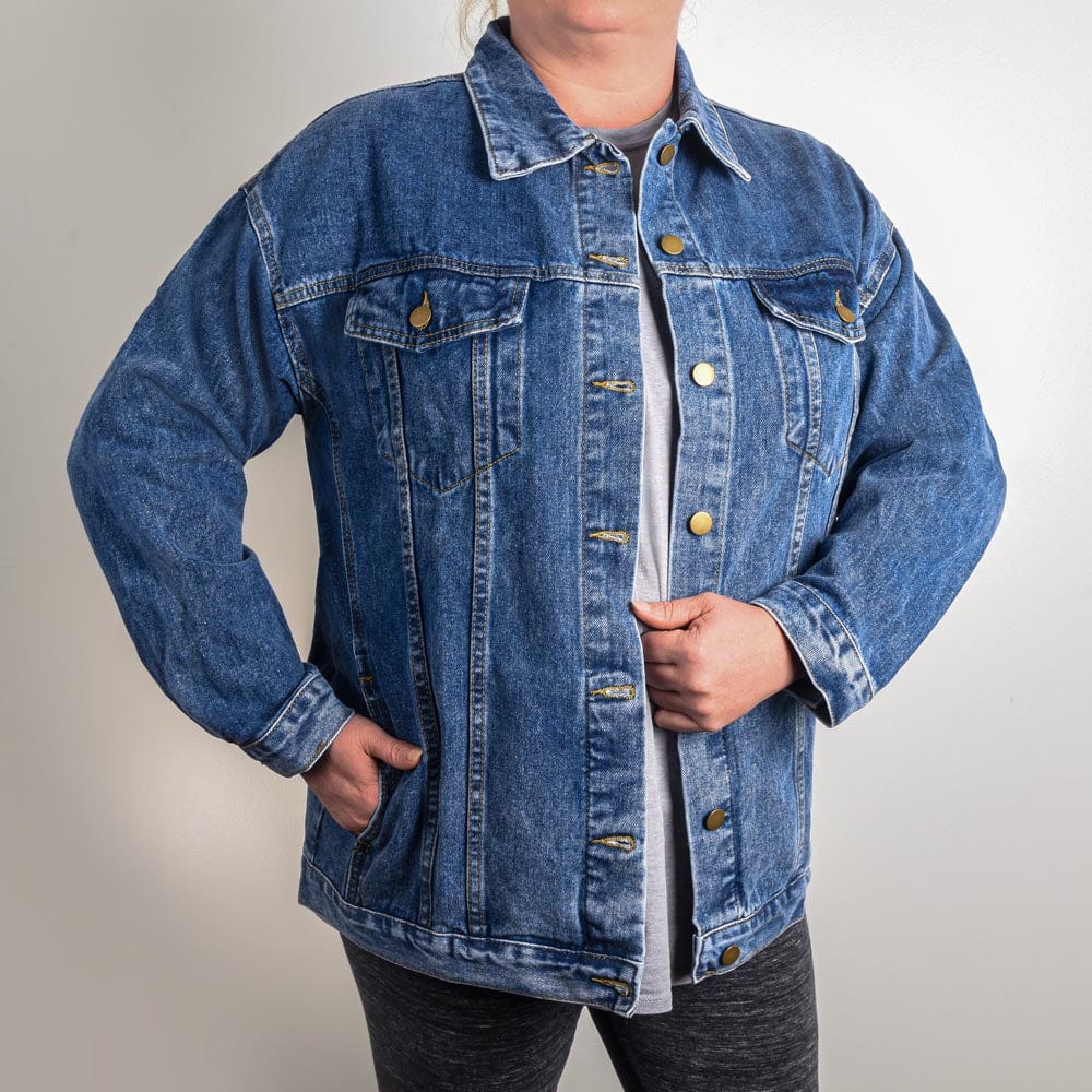 Howdy Cowgirl Oversized Jean Jacket