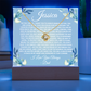 Custom Daughter Necklace and Light Up Plaque Keepsake Bundle
