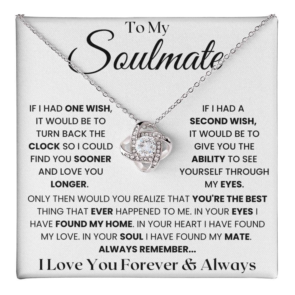 Soulmate Love You Forever & Always - Love Knot Necklace for Girlfriend Wife