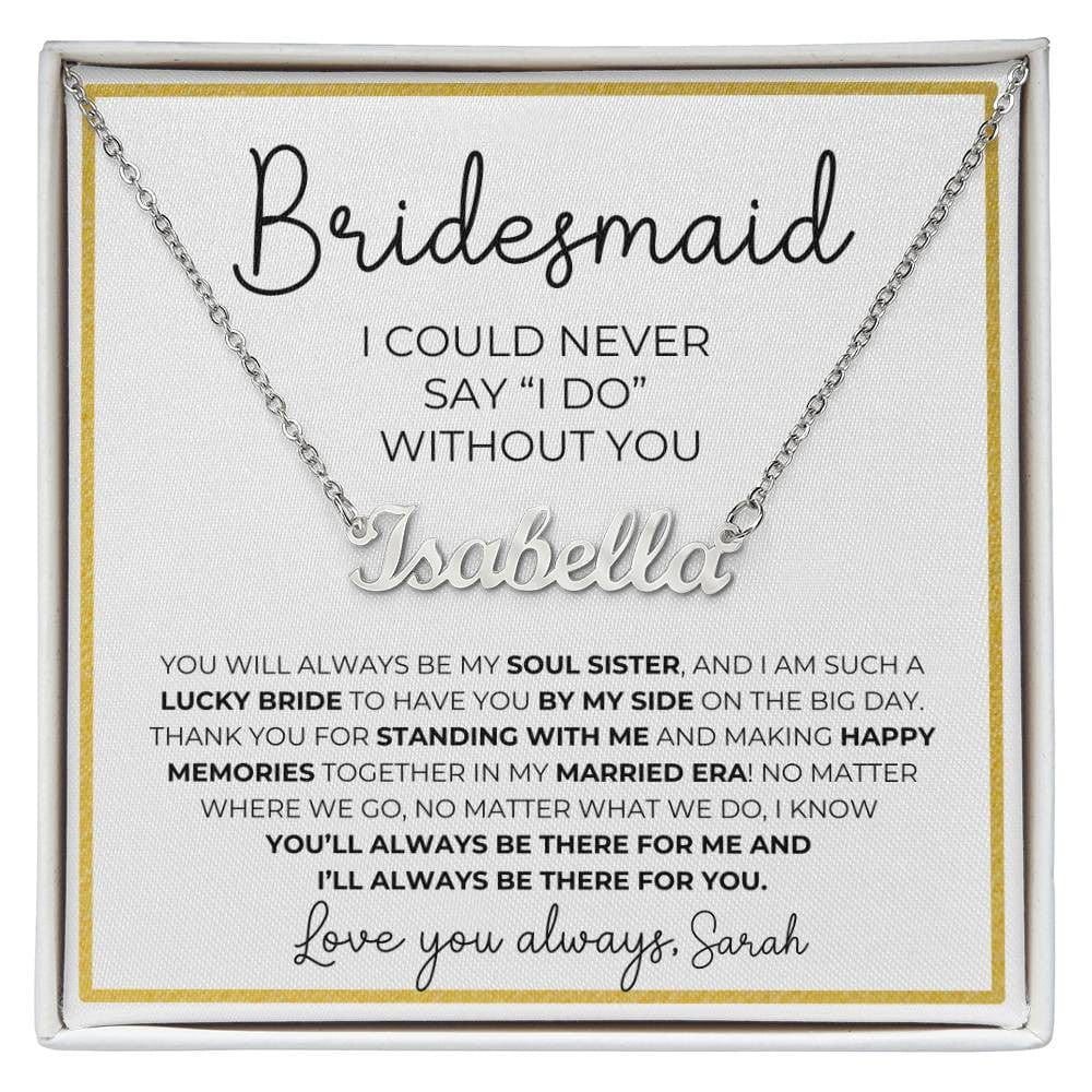 Bridesmaid Proposal Custom Name Necklace from Bride, Will You be My Maid of Honor, Personalized Jewelry Gift for Bridesmaids Bridal Party