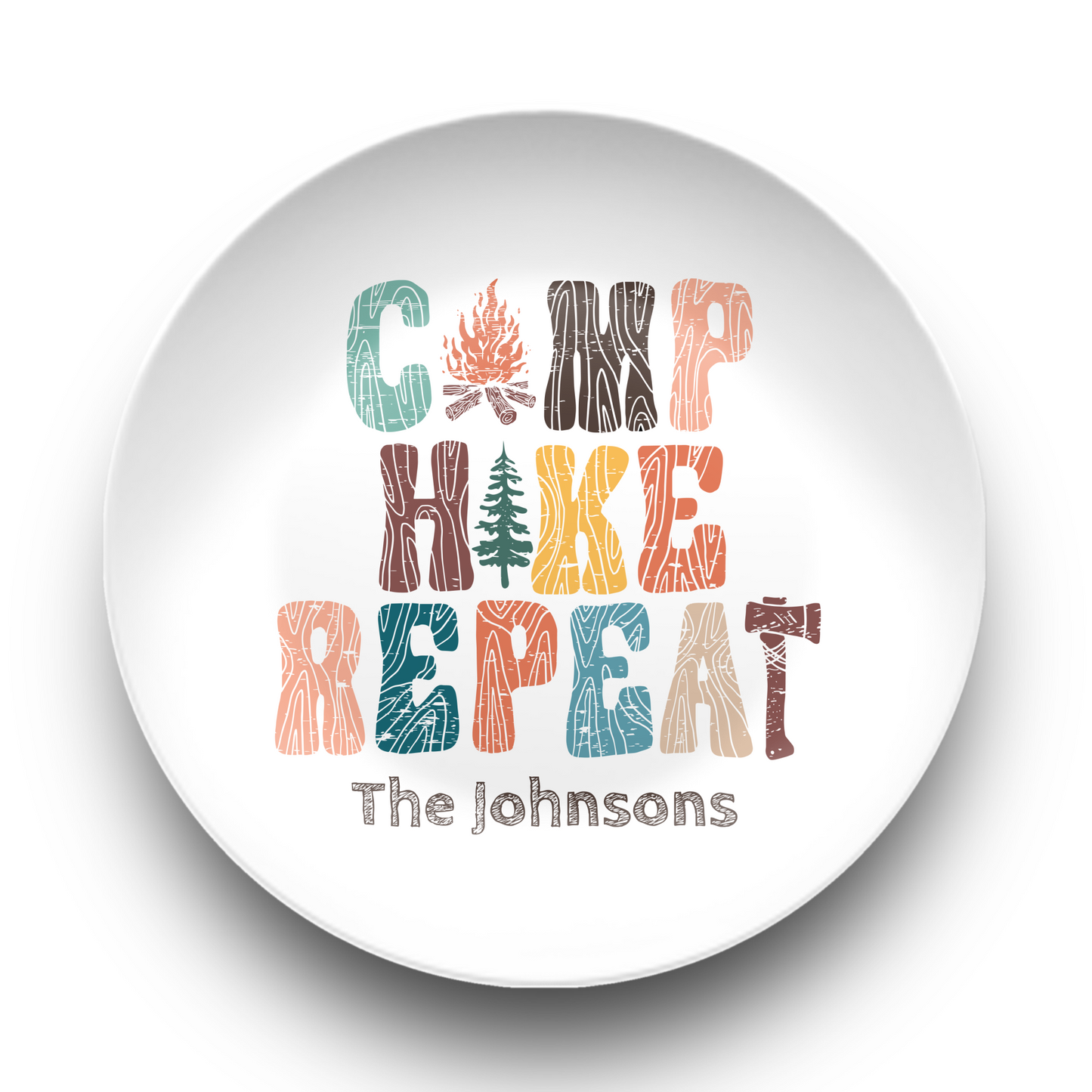 Custom Matching Camping Plate Set - Unbreakable BPA-Free DecoWare Plate, Mug, Bowl