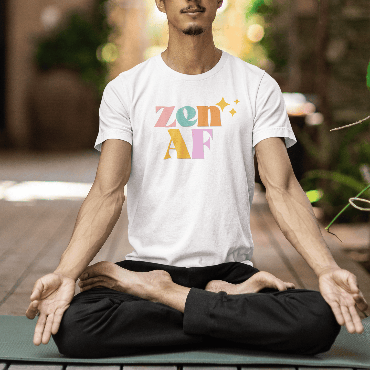 Retro Pastel T-Shirt – Unisex Comfort Colors Graphic Tee for Yoga & Meditation