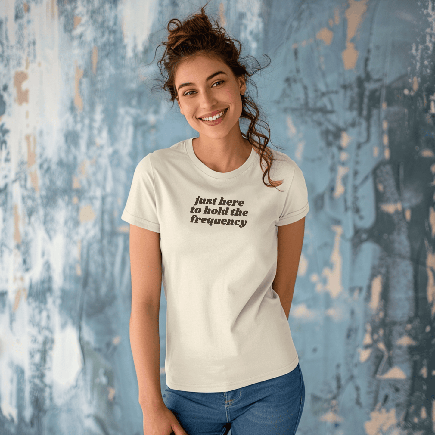 Just Here to Hold the Frequency Shirt - Comfort Colors