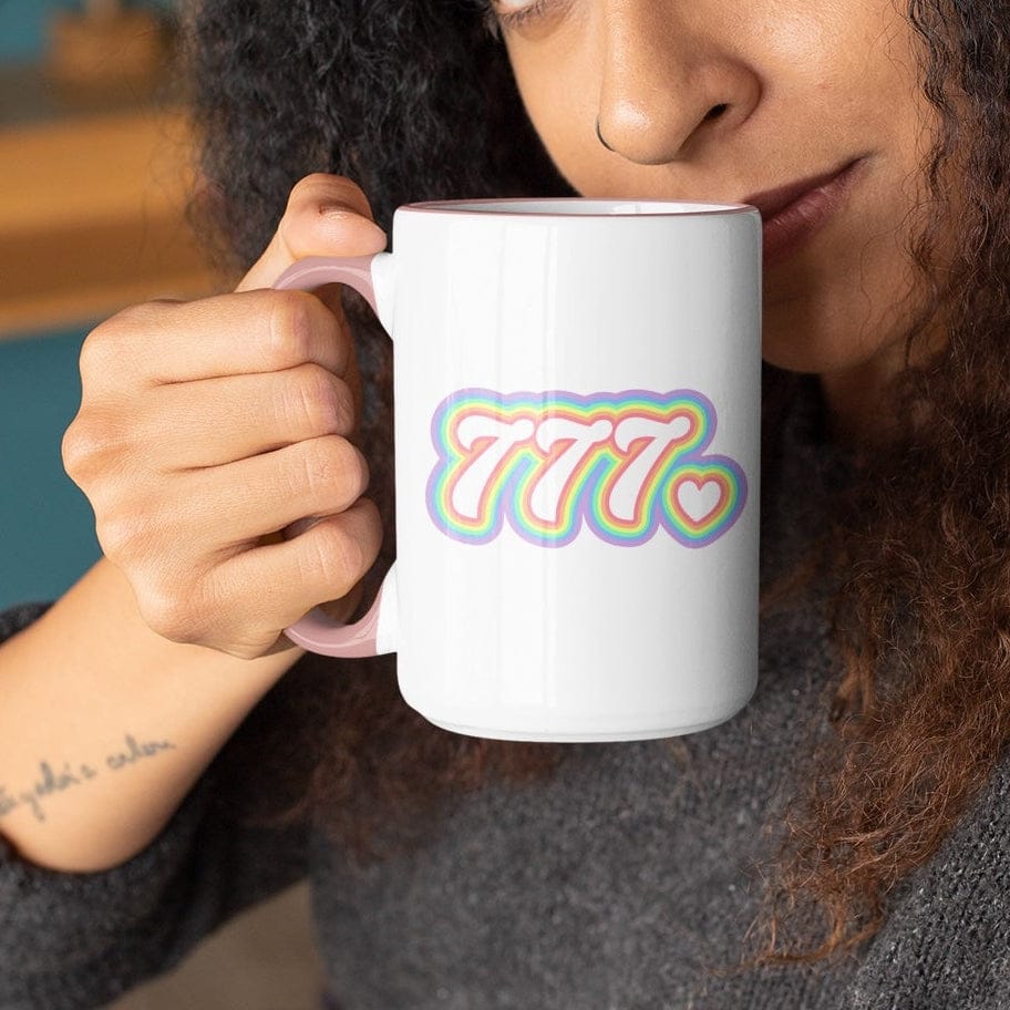 Angel Number Mug | Spiritual Numerology Ceramic Coffee Cup 15oz Two-Tone