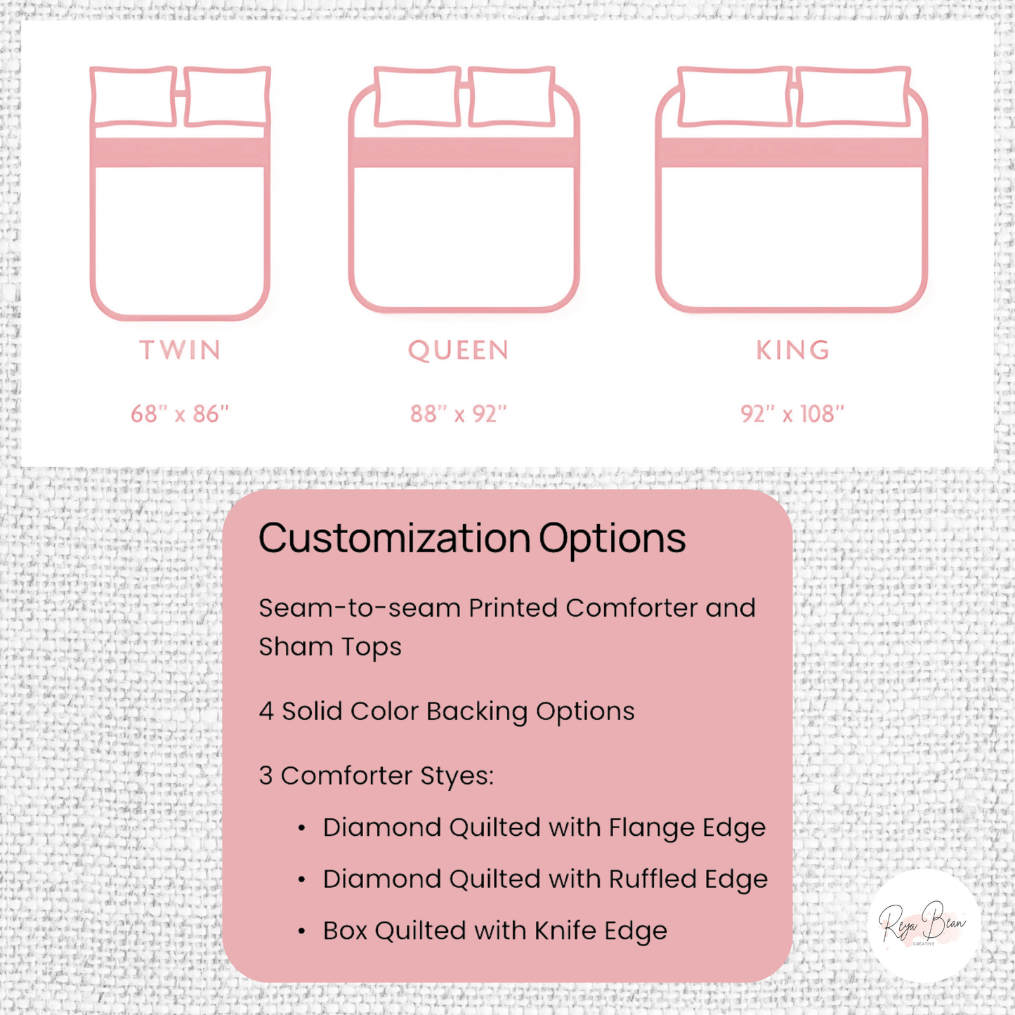 Custom Hearts Polka Dot Comforter Bedding Set