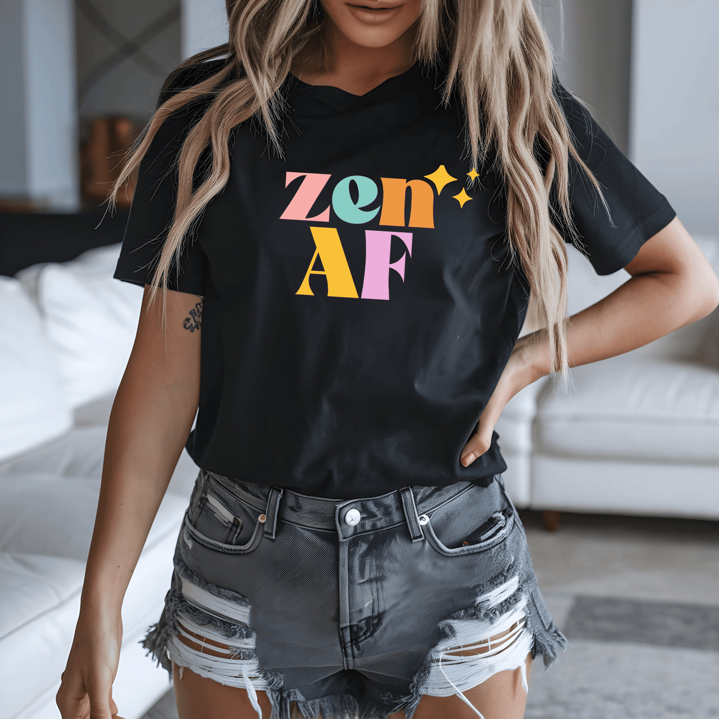 Retro Pastel T-Shirt – Unisex Comfort Colors Graphic Tee for Yoga & Meditation