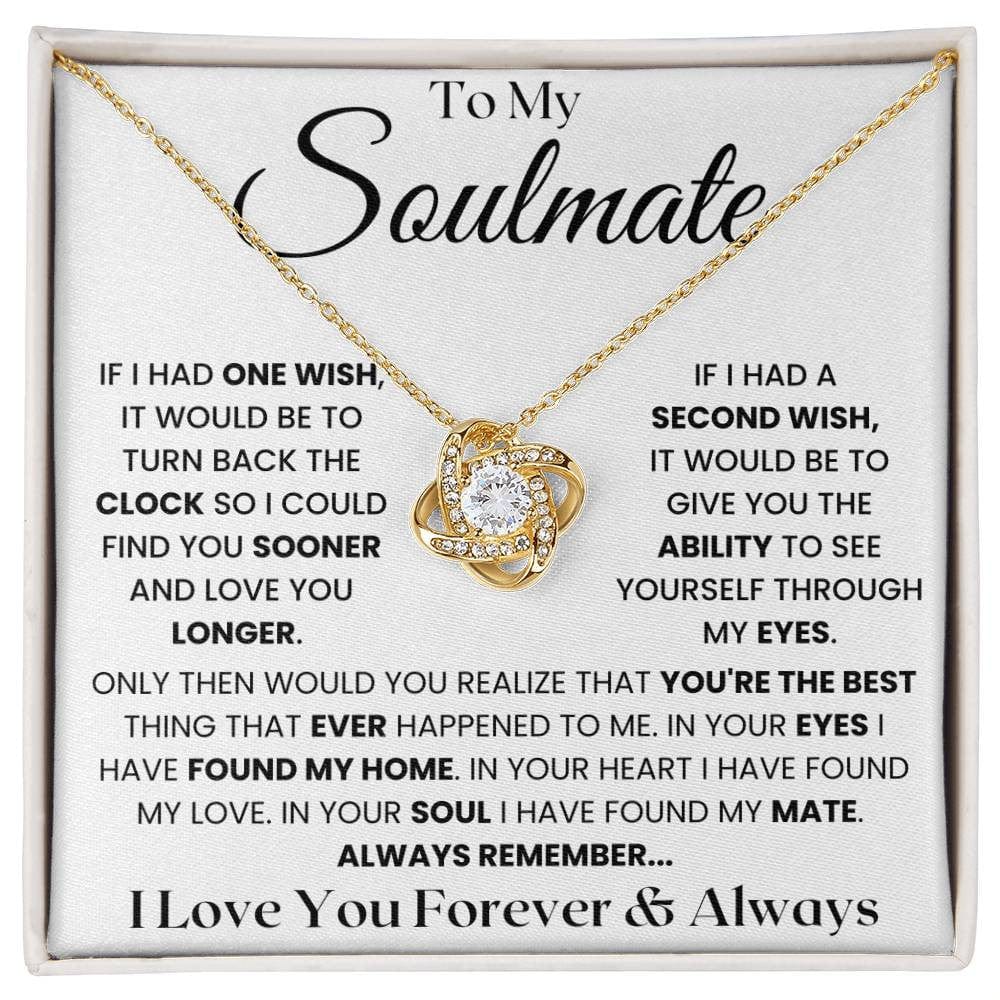 Soulmate Love You Forever & Always - Love Knot Necklace for Girlfriend Wife