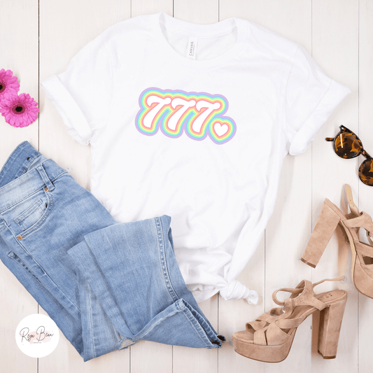 Angel Number T-Shirt – Unisex Retro Heart Graphic Cotton Tee