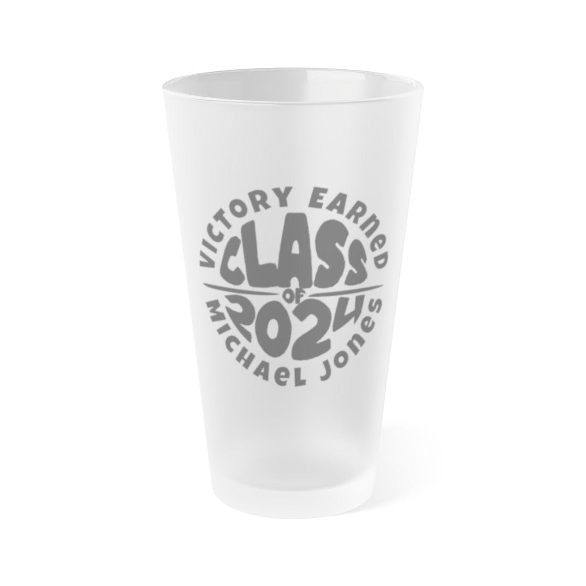 Custom Class of 2024 Frosted Pint Glass Graduation Gift, 16oz